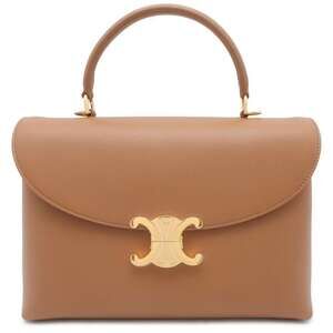 Celine Nino Handbag Sapru Calfskin Leather Brown Bag